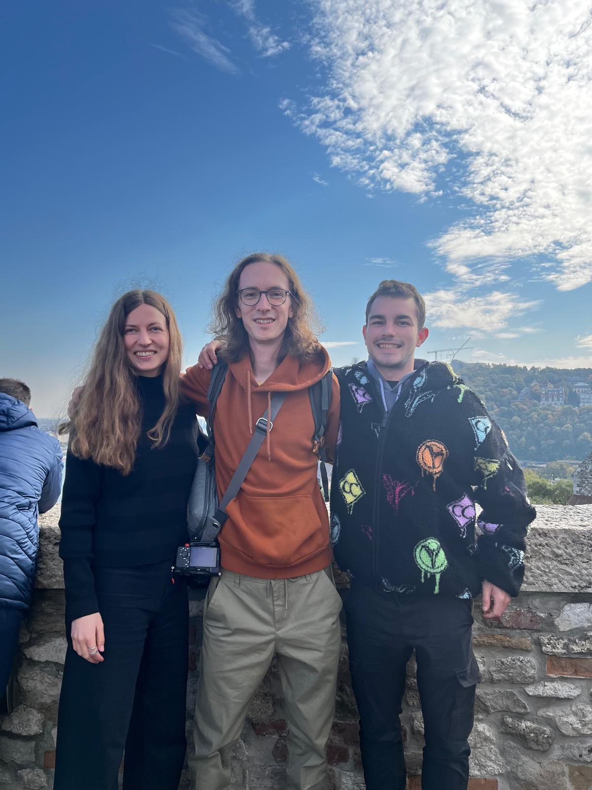 Antonia, Julian und Fabi in Budapest auf den Budapest Open, 2024